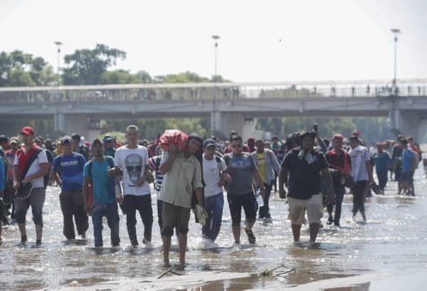 Immigrants Cross Into Mexico