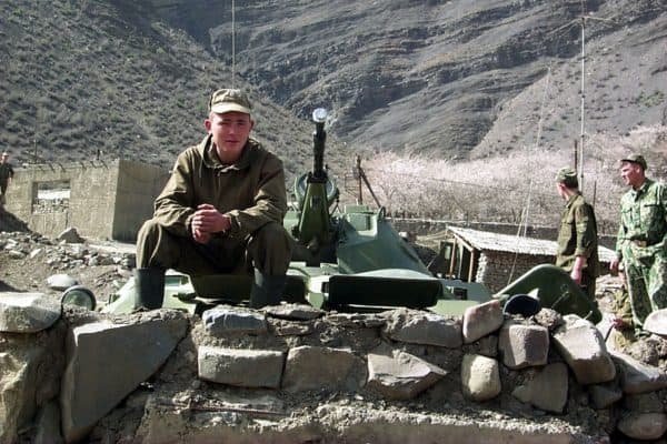 Russian Border Guards Near Chechnya and Georgia