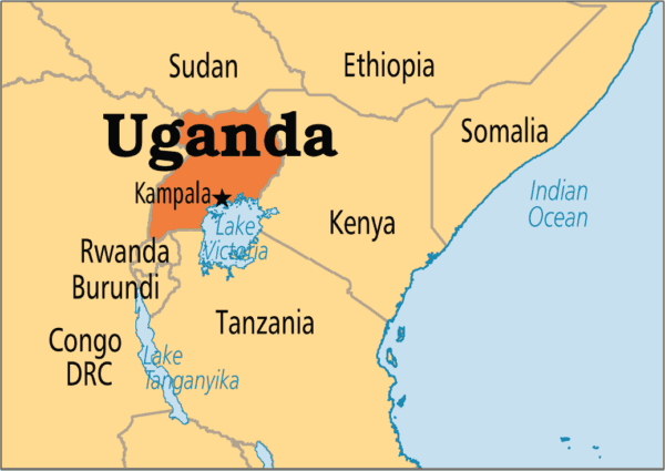 Uganda Africa Map