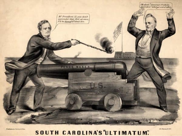 Cartoon Mocking President James Buchanan