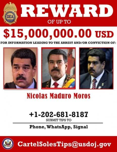 Nicolas Maduro Wanted Poster