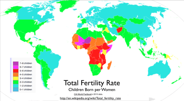 Total Fertility Rate World Map