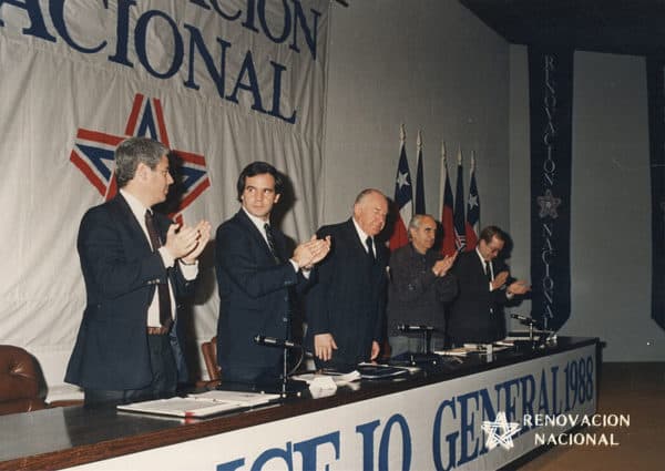 Miembros de Renovación Nacional (RN) en 1988.