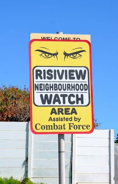South Africa Crime Sign