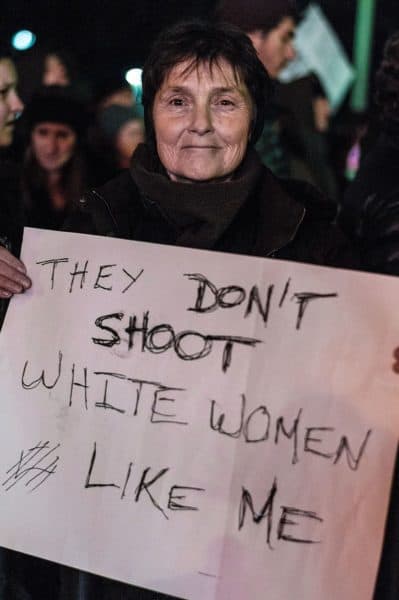 They don't shoot white women like me
