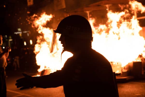 Anti police brutality march in New York, US