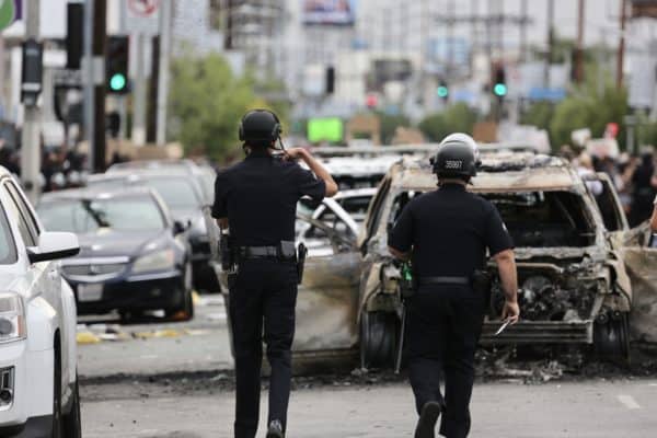 Burned out car in LA