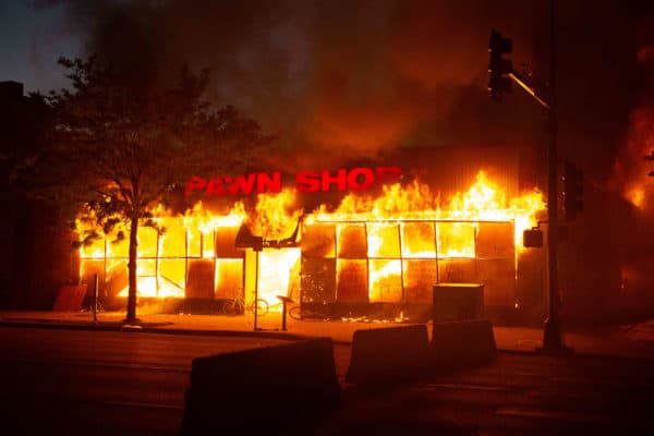 Pawn Shop on Fire in Minneapolis