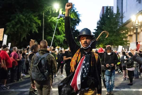 Raised Fist in Portland