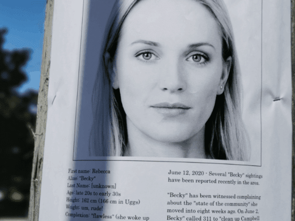 Becky Wanted Poster Close-Up