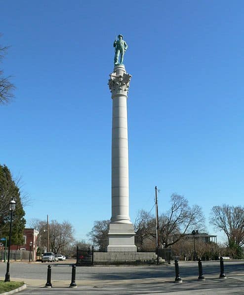 Confederate Soldiers and Sailors Monument in Richmond, VA