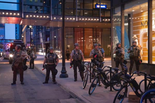 Cops in Minneapolis in Late August