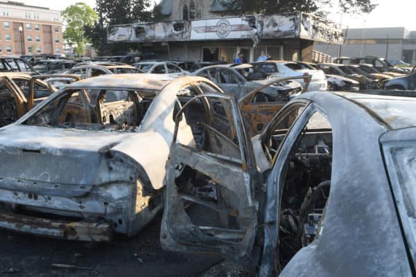 Destroyed Car Lot in Kenosha