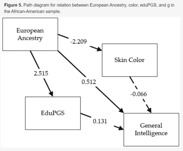 Diagram on White Admixture, Skin Color, and Intelligence in African-Americans