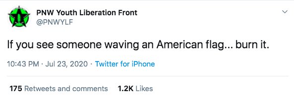 If you see someone waving an American flag… burn it