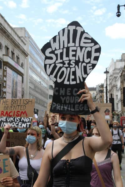 white silence is violence in the UK