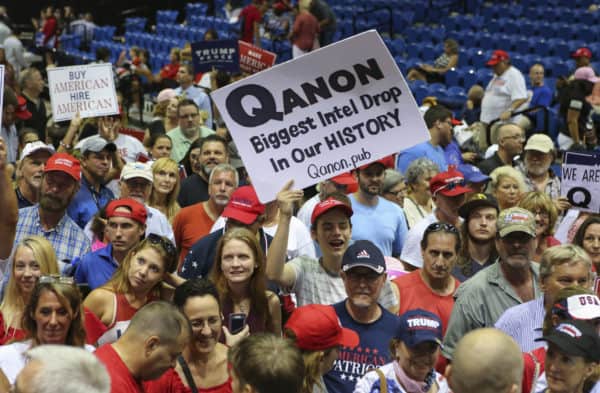 QAnon at Trump Rally