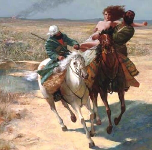 Abducted, by Eduard Ansen-Hofmann (1820–1904).