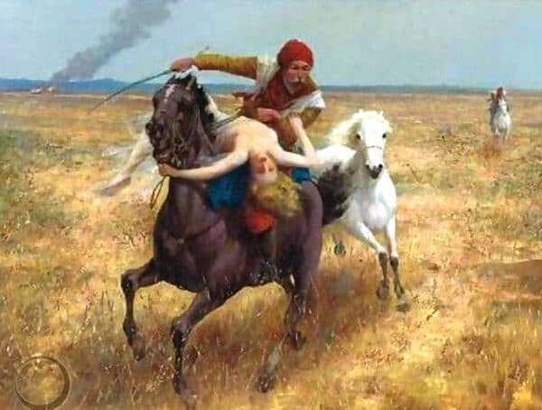 Η απαγωγή, του Eduard Ansen-Hofmann (1820–1904).