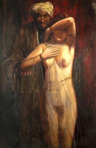 The New Slave Girl, by Eduard Ansen-Hofmann (1820–1904).