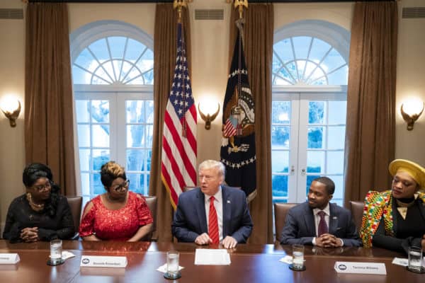 President DONALD TRUMP meets a with African American Leaders