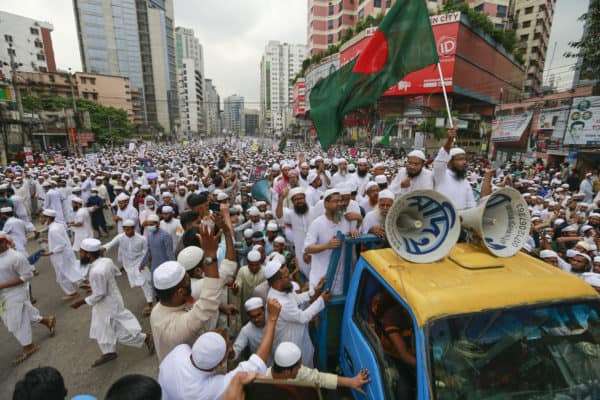 Muslims Protest Against France in Dhaka, Bangladesh