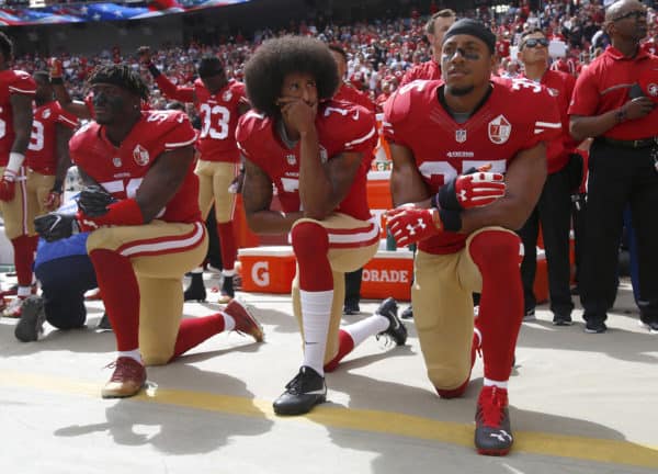 Colin Kaepernick kneeling