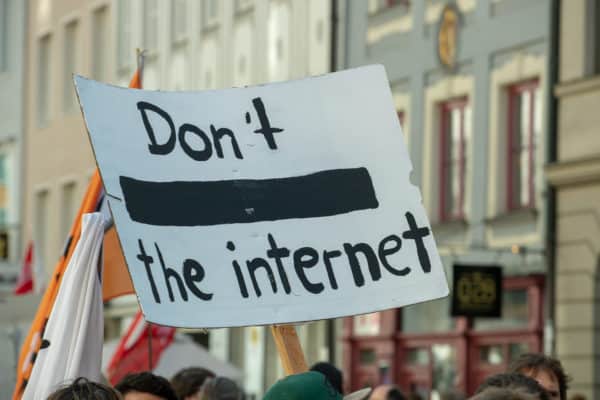 anti-internet censorship march in Germany