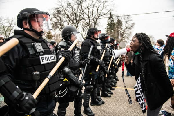 Yelling at Cops with a Megaphone