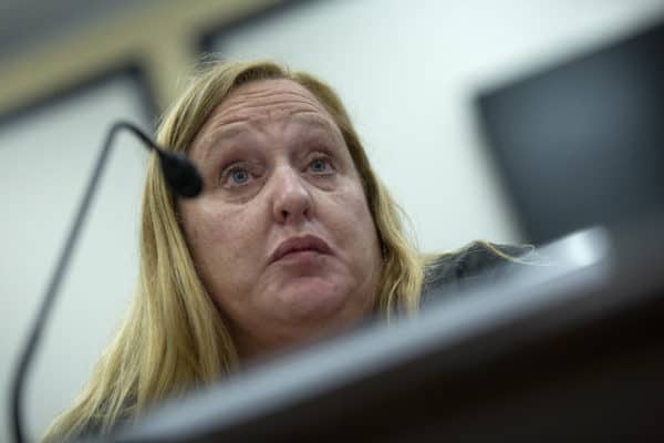 Heidi Beirich testifies before the Subcommittee on Military Personnel at the United States Capitol in Washington D.C., U.S. on Tuesday, February 11, 2020. (Credit Image: © Stefani Reynolds/CNP via ZUMA Wire)