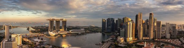 Panoramic view of Singapore's Central Business District