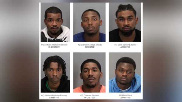 Six robbery suspects