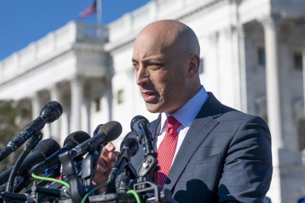 December 14, 2021, Washington, DC, United States: Washington, DC, United States: Jonathan Greenblatt, CEO and National Director Anti-Defamation League (ADL), speaking at the announcement of a civil lawsuit filed by the District of Columbia (DC) Attorney General against the Proud Boys and the Oath Keepers for their actions on January 6 at the U.S. Capitol. (Credit Image: © Michael Brochstein / ZUMA Press Wire)
