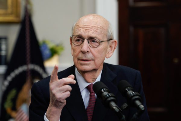 Associate Justice of the Supreme Court Stephen G. Breyer announces his retirement in the Roosevelt Room at the White House in Washington on January 27, 2022 (Credit Image: © Yuri Gripas / CNP via ZUMA Press Wire)