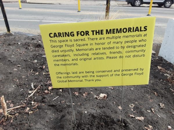 Caring for the Memorials at George Floyd Square