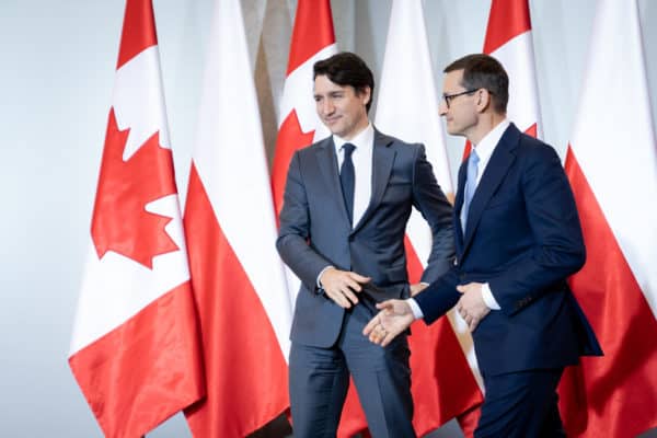 Justin Trudeau meets Polish Prime Minister