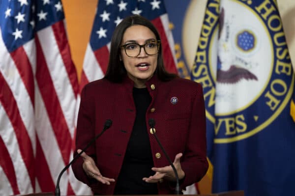 Alexandria Ocasio-Cortez Speaks at a Press Conference