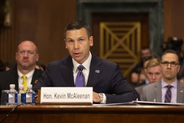 June 11, 2019 – Acting Secretary of the United States Department of Homeland Security Kevin McAleenan testifies before the U.S. Senate Judiciary Committee on Capitol Hill in Washington D.C. (Credit Image: © Stefani Reynolds / CNP via ZUMA Wire)