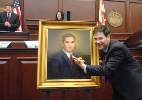 Marco Rubio with His Portrait