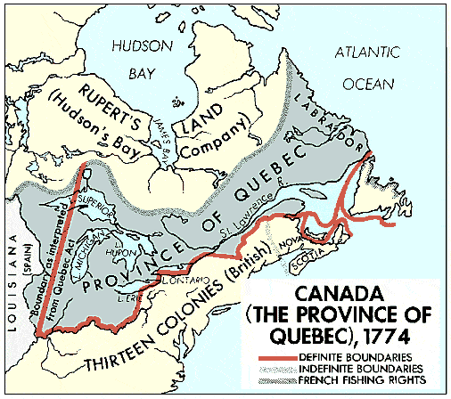 Old Map of Quebec