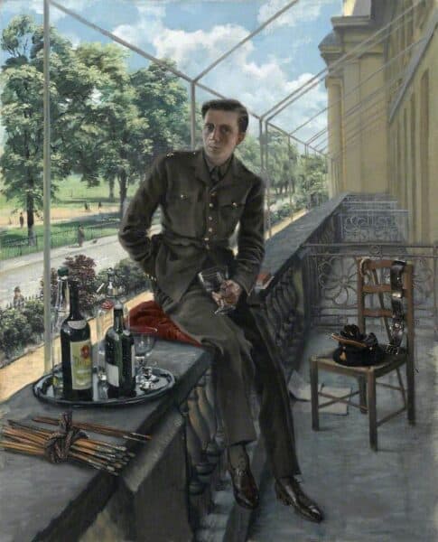 Rex Whistler's Self-Portrait in Welsh Guards Uniform (1940)