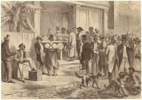 Freedmen voting in New Orleans, 1867.
