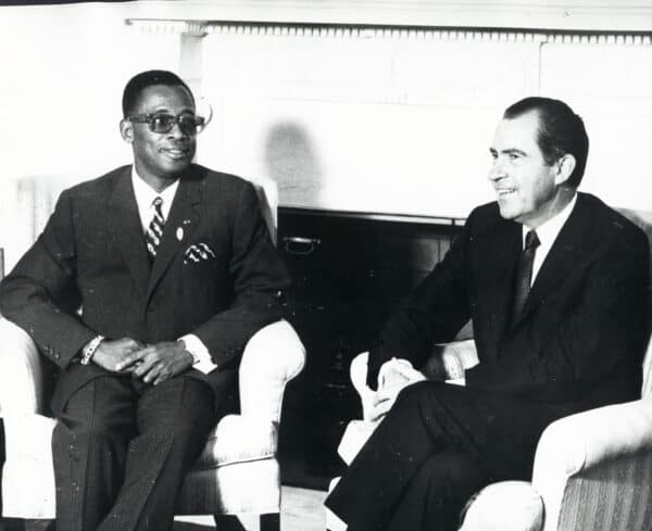 Aug 7, 1970 – Richard Nixon with President Mobutu of the Congo. (Credit Image: © Keystone Press Agency / ZUMA Wire)