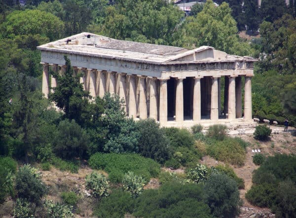 The Temple of Hephaestus at the Agora of Athens, built 449–415 BC (Credit Image: Guillaume Piolle via Wikimedia)